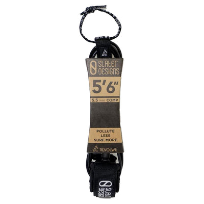 Firewire Slater Designs 5'6" Comp Leash - Black/Black - Buy online today at Down the Line Surf. International shipping available.