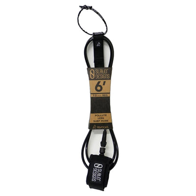 Firewire Slater Designs 6ft Regular Leash - Black/Black - Buy online today at Down the Line Surf. International shipping available.