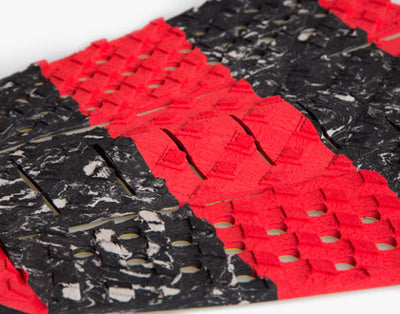 FCS Jeremy Flores 3 Piece Deck Pad - Red/Black - Buy online today at Down the Line Surf. International shipping available.