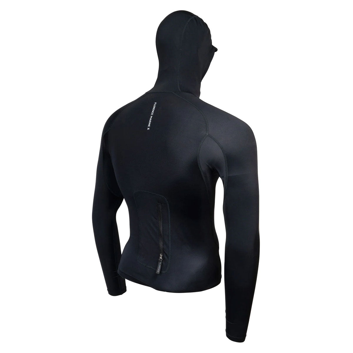 Florence Marine X Long Sleeve Utility Pocket Hooded Rash Vest Black