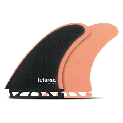 Futures Fins T2 Fibreglass Twin Fin Set Up - Indigo/Rose - Buy online today at Down the Line Surf. International shipping available.