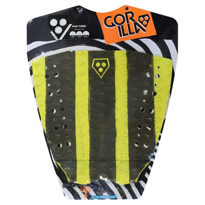 Gorilla Phat Three 3 Piece Tail Pad - Black/Yellow - Buy online today at Down the Line Surf. International shipping available.