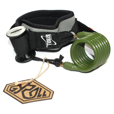 Gyroll Coiled Bicep Leash - Army Green - Buy online today at Down the Line Surf. International shipping available.
