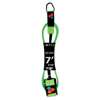 Channel Islands Jordy Smith Hex Cord Big Wave Leash - Green - Buy online today at Down the Line Surf. International shipping available.