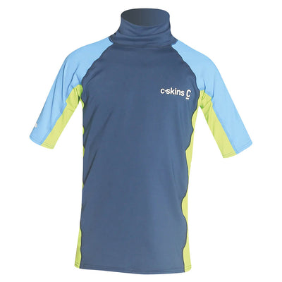 C-Skins Rash X Junior Rash Vest - Navy/Lime/Blue - Buy online today at Down the Line Surf. International shipping available.