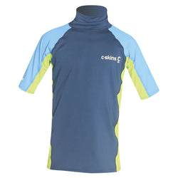 C-Skins Rash X Junior Rash Vest - Navy/Lime/Blue - Buy online today at Down the Line Surf. International shipping available.
