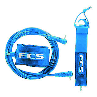 FCS 9ft Regular Leash - Teal - Buy online today at Down the Line Surf. International shipping available.
