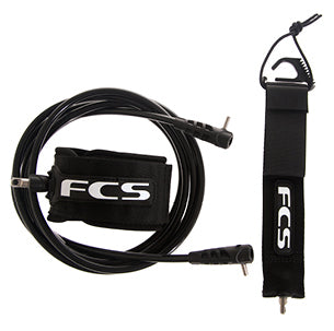 FCS Regular Longboard Calf Leash 9ft - Black - Buy online today at Down the Line Surf. International shipping available.