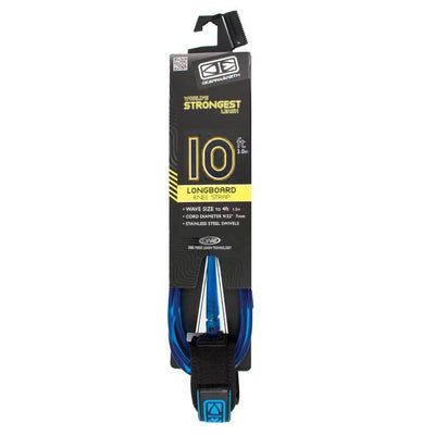Ocean & Earth Longboard Knee Leash (10ft-Blue) - Buy online today at Down the Line Surf. International shipping available.