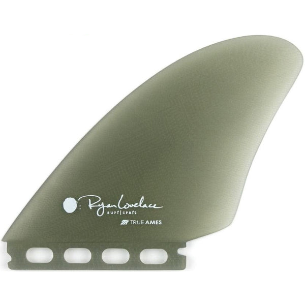 True Ames Lovelace Piggyback Keel Twin Fin Set - Smoke