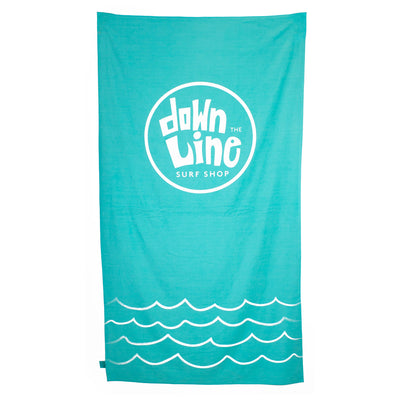 DTL Surf Co. Huge Beach Towel - Aqua - Buy online today at Down the Line Surf. International shipping available.