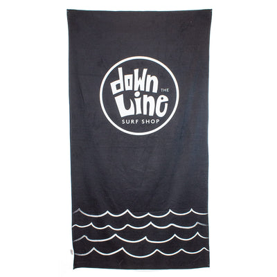 DTL Surf Co. Huge Beach Towel - Black - Buy online today at Down the Line Surf. International shipping available.