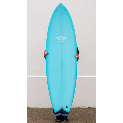 Jim Banks FLV Magic Carpet Surfboard 6'2" - Vintage Aqua - Buy online today at Down the Line Surf. International shipping available.