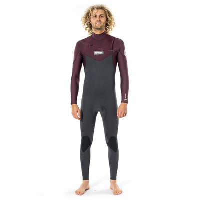 Rip Curl Dawn Patrol 5/3mm Chest Zip Wetsuit - Wine - Buy online today at Down the Line Surf. International shipping available.