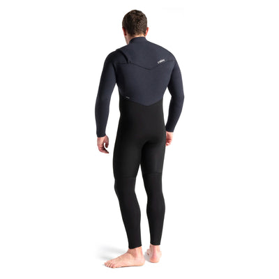 C-Skins Rewired 5/4mm Chest Zip Wetsuit - Black/Black/Ultra Cyan - Buy online today at Down the Line Surf. International shipping available.
