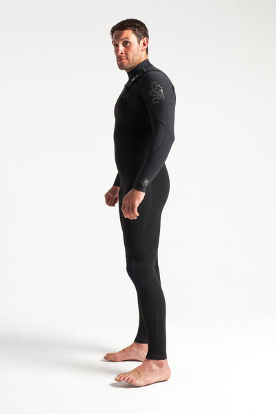 C-Skins Session 3/2mm Chest Zip Wetsuit - Black/Carbon/Black - Buy online today at Down the Line Surf. International shipping available.