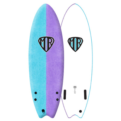 Ocean & Earth MR EZI Rider Twin Fin Softboard - Violet - Buy online today at Down the Line Surf. International shipping available.