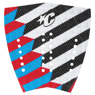 Creatures of Leisure Nat Young Tail Pad - Red/Cyan - Buy online today at Down the Line Surf. International shipping available.