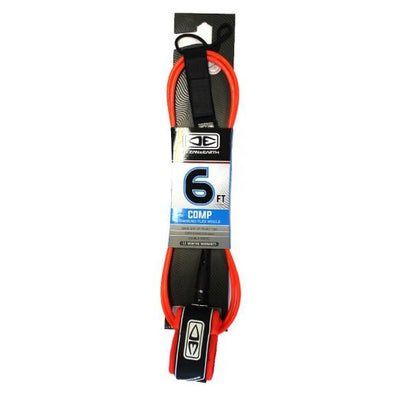 Ocean & Earth Regular Comp Moulded Leash 6ft - Orange - Buy online today at Down the Line Surf. International shipping available.