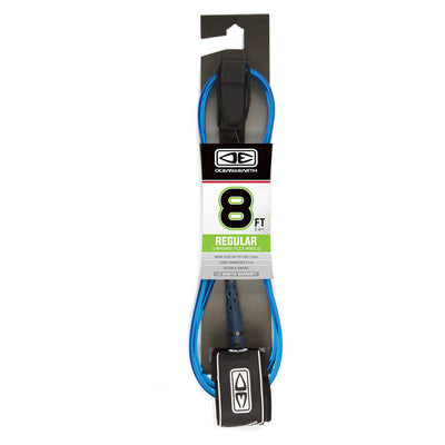 Ocean & Earth Regular Moulded Leash 8ft - Blue - Buy online today at Down the Line Surf. International shipping available.