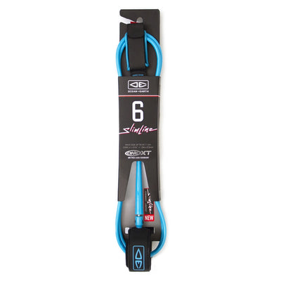 Ocean & Earth Slimline Lightweight Comp One-XT 6ft Leash - Blue - Buy online today at Down the Line Surf. International shipping available.