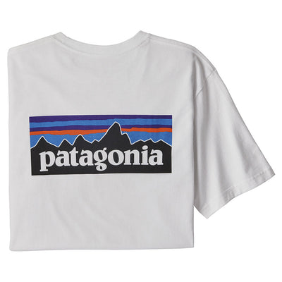 Patagonia Men's P-6 Logo Responsibili-Tee - White - Buy online today at Down the Line Surf. International shipping available.