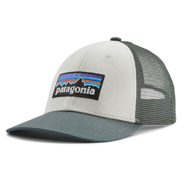 Patagonia P 6 Logo LoPro Trucker Hat White Nouveau Green