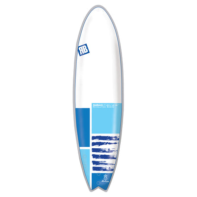 Redback Revolution Fish 6'6" Surfboard - Blue Graphic - Buy online today at Down the Line Surf. International shipping available.