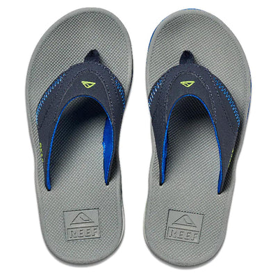 Reef Boy's Fanning Flip Flops - Navy/Lime - Buy online today at Down the Line Surf. International shipping available.