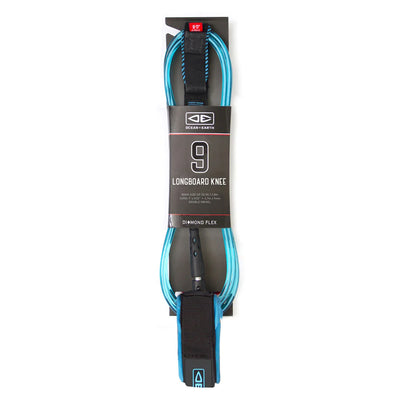 Ocean & Earth Diamond Flex Longboard Knee Leash 9ft - Buy online today at Down the Line Surf. International shipping available.