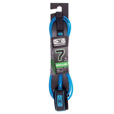 Ocean & Earth Regular Moulded Leash (7ft-Blue) - Buy online today at Down the Line Surf. International shipping available.