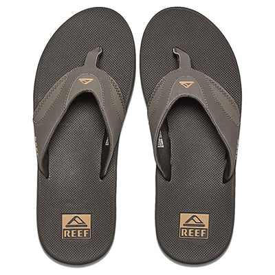 Reef Men's Fanning Flip Flops - Brown/Gum - Buy online today at Down the Line Surf. International shipping available.