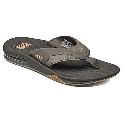 Reef Men's Fanning Flip Flops - Brown/Gum - Buy online today at Down the Line Surf. International shipping available.