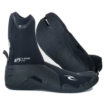 Rip Curl E Bomb 3mm Split Toe Boot- Black - Buy online today at Down the Line Surf. International shipping available.