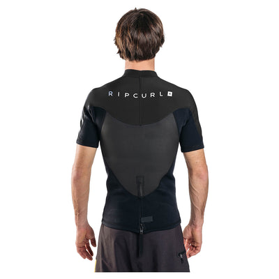 Rip Curl Omega 1.5mm Short Sleeve Wetsuit Jacket - Black - Buy online today at Down the Line Surf. International shipping available.