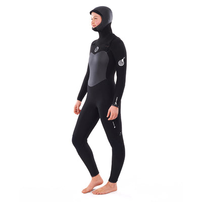 Rip Curl Women's Flashbomb 6/4mm Hooded Chest Zip Wetsuit - Buy online today at Down the Line Surf. International shipping available.