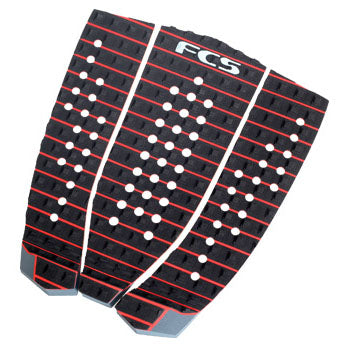 FCS Ryan Hipwood 3 Piece Deck Pad - Black/Red - Buy online today at Down the Line Surf. International shipping available.