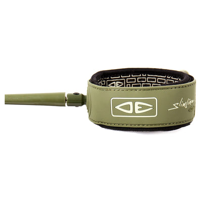 Ocean & Earth Slimline Lightweight Comp One-XT 6ft Leash - Olive - Buy online today at Down the Line Surf. International shipping available.