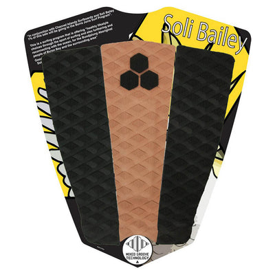 Channel Islands Soli Bailey 3 Piece Tail Pad - Black/Tan/Black - Buy online today at Down the Line Surf. International shipping available.