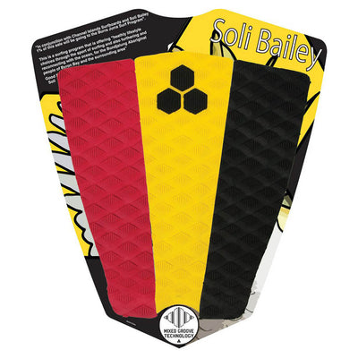 Channel Islands Soli Bailey 3 Piece Tail Pad - Red/Yellow/Black - Buy online today at Down the Line Surf. International shipping available.