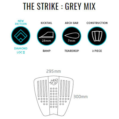 Creatures of Leisure The Strike 3 Piece Tail Pad - Red - Buy online today at Down the Line Surf. International shipping available.