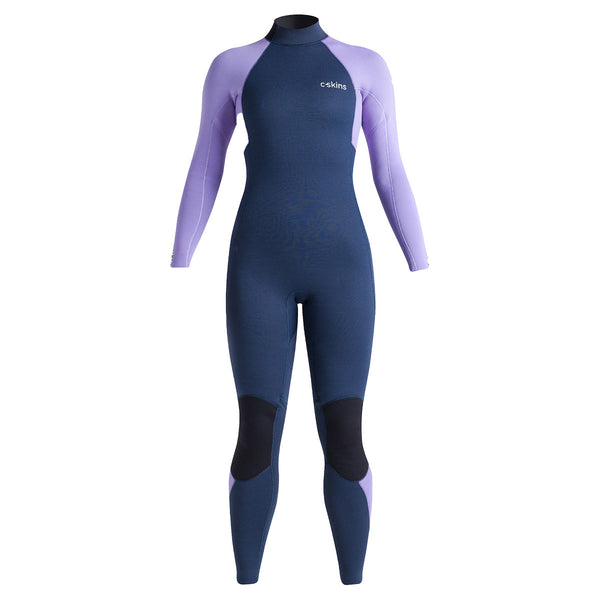 C-Skins Women's Surflite 3/2mm Back Zip Wetsuit - Bluestone/Lilac/White