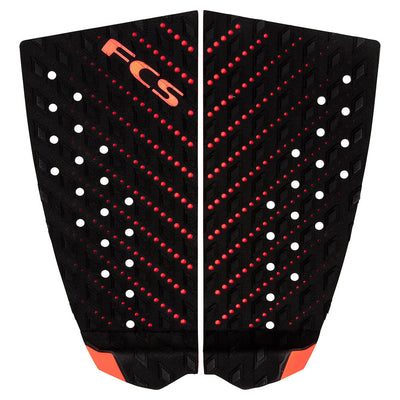 FCS Essential Series T2 Deck Pad - Black/Blood - Buy online today at Down the Line Surf. International shipping available.