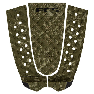 FCS T3 3 Piece Deck Pad - Olive Fleck/Black - Buy online today at Down the Line Surf. International shipping available.