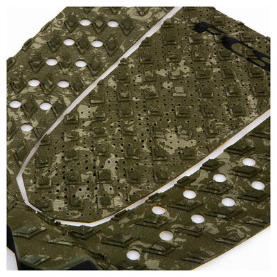 FCS T3 3 Piece Deck Pad - Olive Fleck/Black - Buy online today at Down the Line Surf. International shipping available.