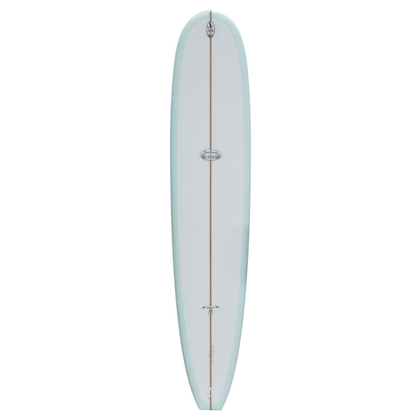 Pink top longboard surfboard