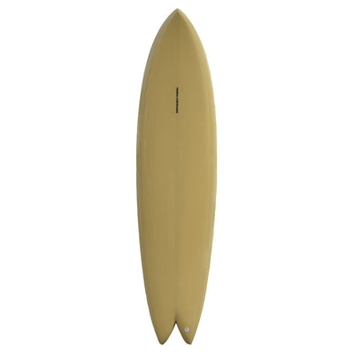 Thomas Surfboards Long Fish - 7'6" - Olive Gloss & Polish - Buy online today at Down the Line Surf. International shipping available.