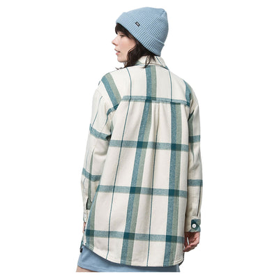 Vans Hal Plaid Shacket Shirt - Marshmallow - Buy online today at Down the Line Surf. International shipping available.