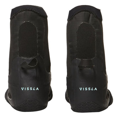 Vissla 7 Seas 5mm Round Toe Boot - Black - Buy online today at Down the Line Surf. International shipping available.