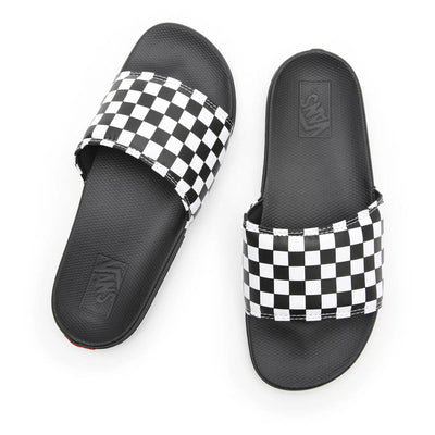 Vans La Costa Slide-On Shoes - Black/Check - Buy online today at Down the Line Surf. International shipping available.